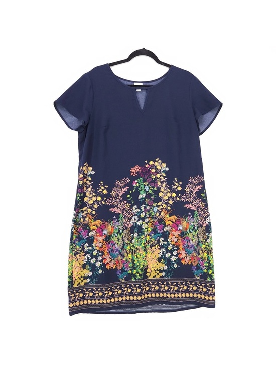 Merona Dresses & Skirts - NWT Merona Navy Shift Dress with Multicolor Floral Border. XL